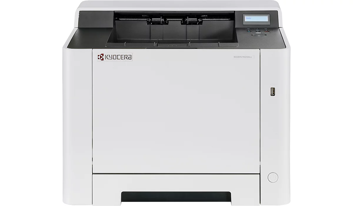 Impresora láser color Kyocera ECOSYS PA2100cx/KL3, USB 2.0/LAN, auto dúplex, hasta A4, incluye tóner CMYK