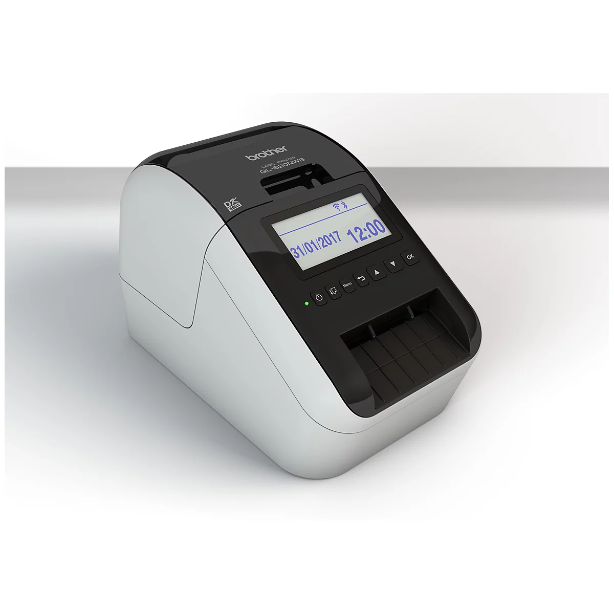 Imprimante d'étiquettes Brother QL-820NWBC, avec fonction d'impression rouge/noir, unité de coupe, 300 × 300 dpi, WLAN, USB, Bluetooth