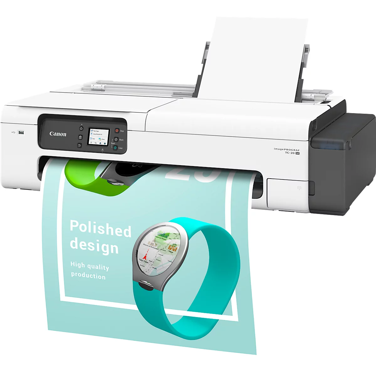 Imprimante grand format Canon imagePROGRAF TC-20M, 2en1 (numérisation et impression), 4 couleurs, DIN A4 jusqu'à 24 pouces