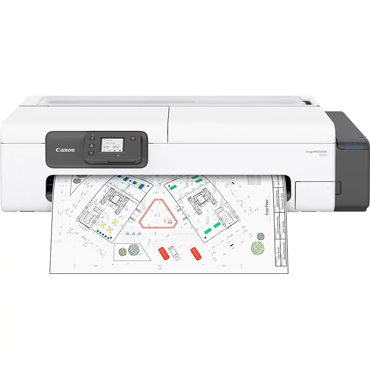 Imprimante grand format Canon imagePROGRAF TC-21 LFP, 24', jet d'encre 4 couleurs, 2400 x 1200 dpi, USB/LAN/WLAN, jusqu'à A1, réservoirs d'encre, noir-gris