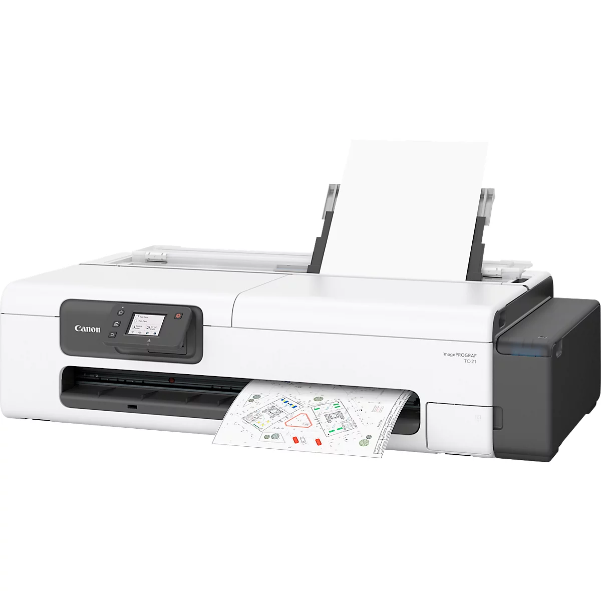 Imprimante grand format Canon imagePROGRAF TC-21 LFP, 24', jet d'encre 4 couleurs, 2400 x 1200 dpi, USB/LAN/WLAN, jusqu'à A1, réservoirs d'encre, noir-gris