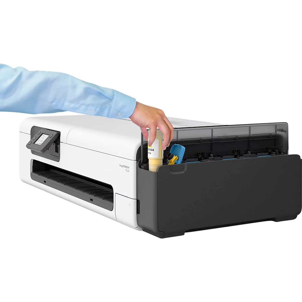 Imprimante grand format Canon imagePROGRAF TC-21 LFP, 24', jet d'encre 4 couleurs, 2400 x 1200 dpi, USB/LAN/WLAN, jusqu'à A1, réservoirs d'encre, noir-gris