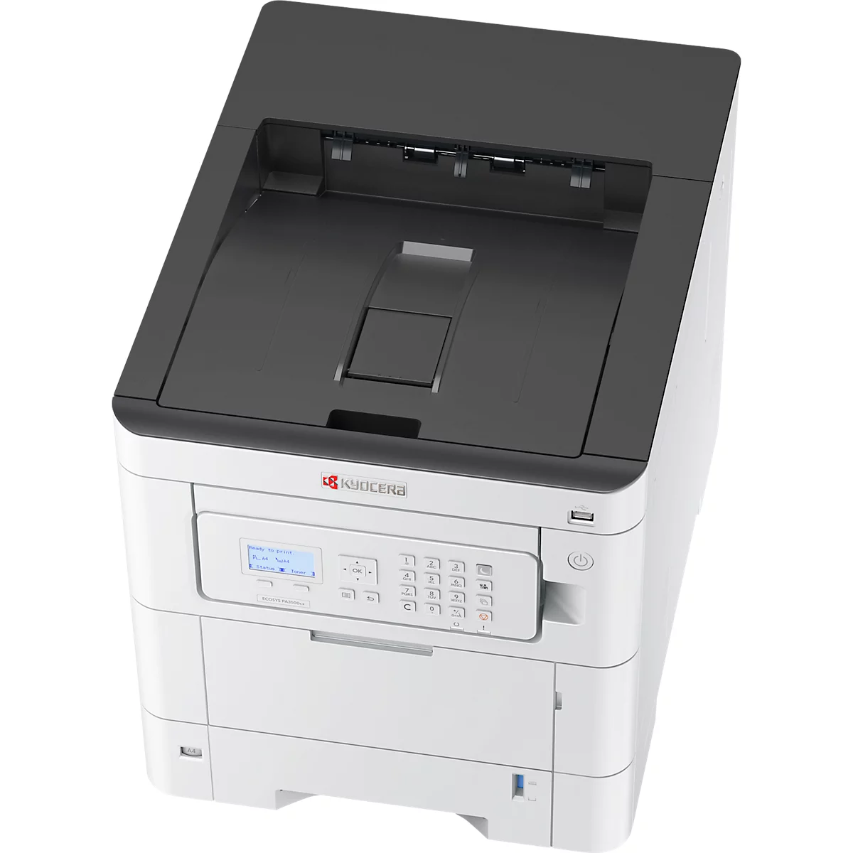 Imprimante laser couleur Kyocera ECOSYS PA3500cx/Plus, panneau de commande LCD, 35 ppm, 1 200 × 1 200 dpi, jusqu'au format A4, recto-verso, blanc