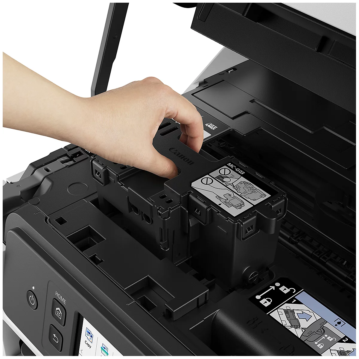 Imprimante multifonction Canon MAXIFY GX4050, 4-en-1, USB/LAN/WLAN, recto-verso automatique/impression mobile/cloud, jusqu'à A4, 4 bouteilles d'encre incluses