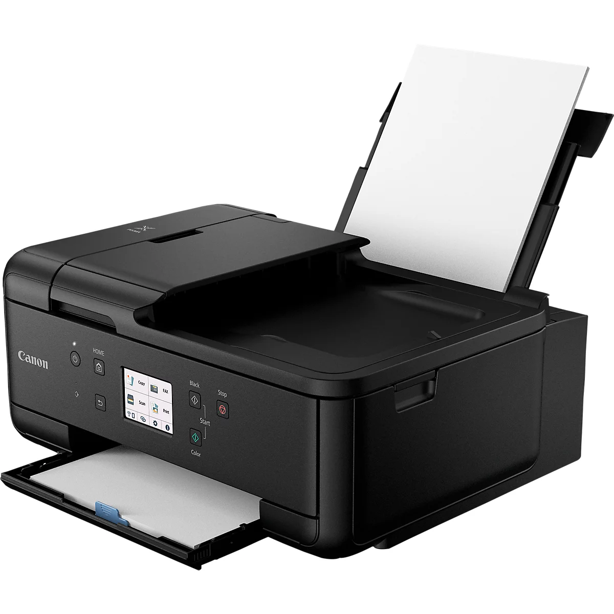 Imprimante multifonction Canon PIXMA TR7650, 4 en 1, USB/WLAN/Cloud, recto-verso automatique/impression mobile/impression sans marge, jusqu'à A4, 5 cartouches d'encre incluses