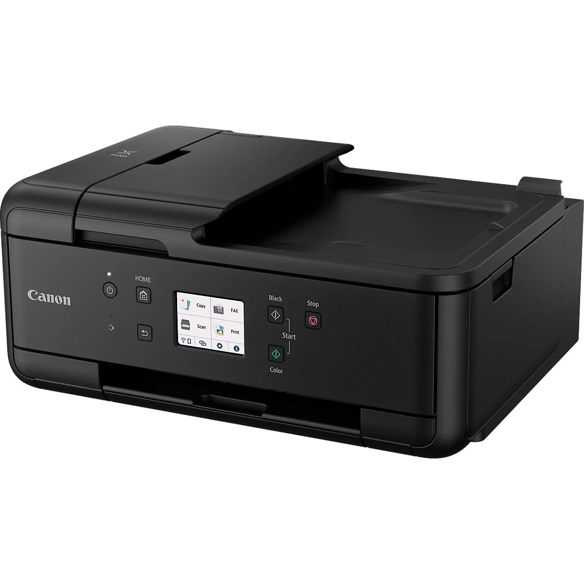 Imprimante multifonction Canon PIXMA TR7650, 4 en 1, USB/WLAN/Cloud, recto-verso automatique/impression mobile/impression sans marge, jusqu'à A4, 5 cartouches d'encre incluses