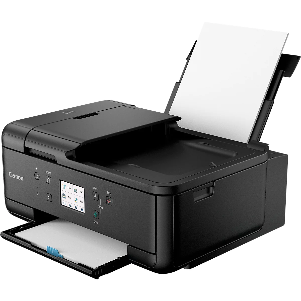 Imprimante multifonction Canon PIXMA TR7650, 4 en 1, USB/WLAN/Cloud, recto-verso automatique/impression mobile/impression sans marge, jusqu'à A4, 5 cartouches d'encre incluses