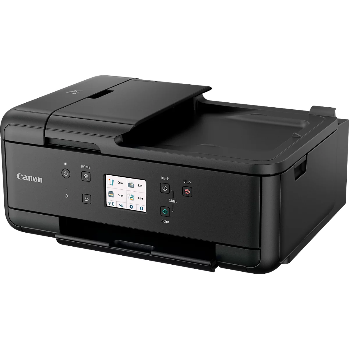 Imprimante multifonction Canon PIXMA TR7650, 4 en 1, USB/WLAN/Cloud, recto-verso automatique/impression mobile/impression sans marge, jusqu'à A4, 5 cartouches d'encre incluses