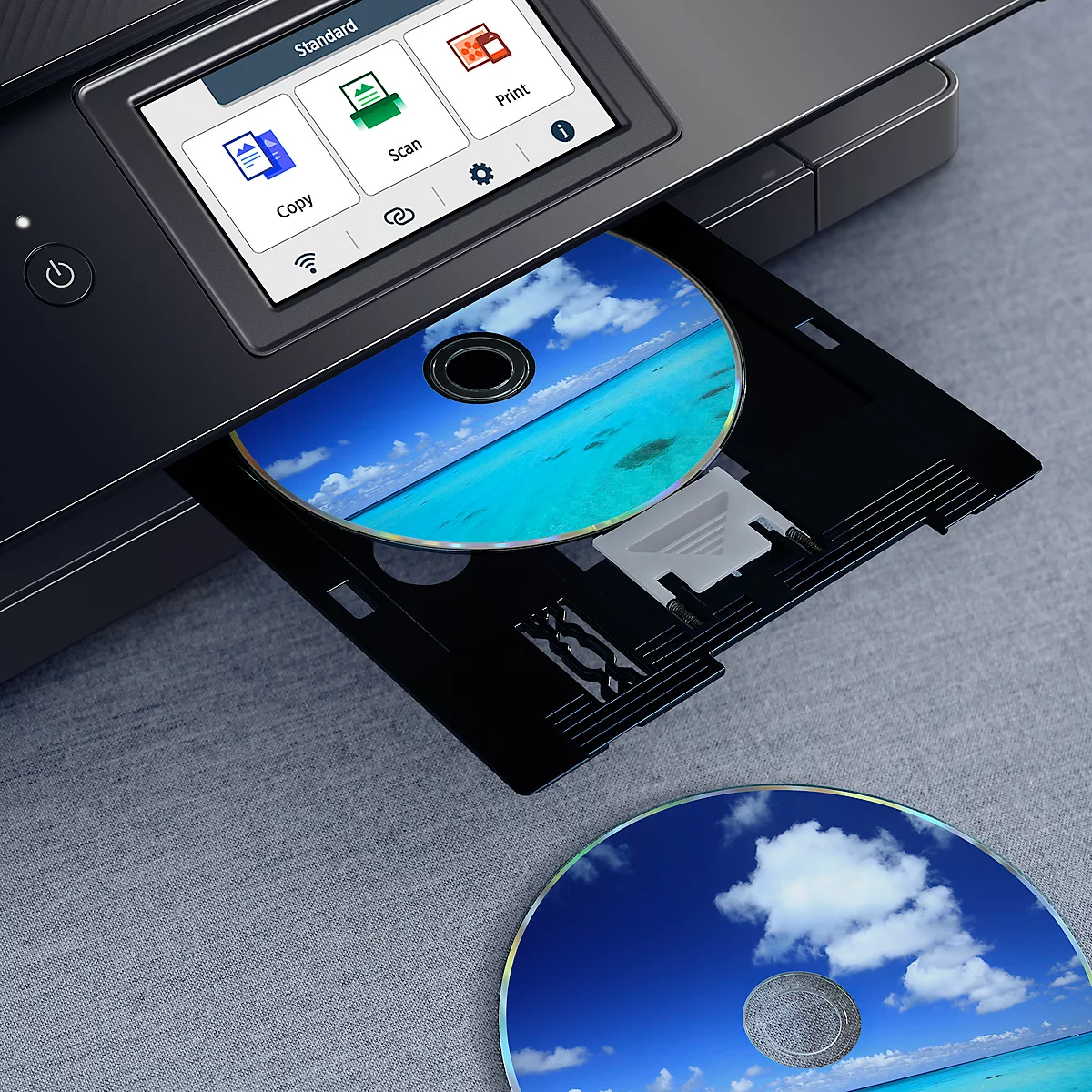 Imprimante multifonction Canon PIXMA TS8750, 3 en 1, USB/WLAN/Cloud/SDCard, recto-verso automatique/impression mobile, jusqu'à A4, 6 cartouches d'encre incluses, noir