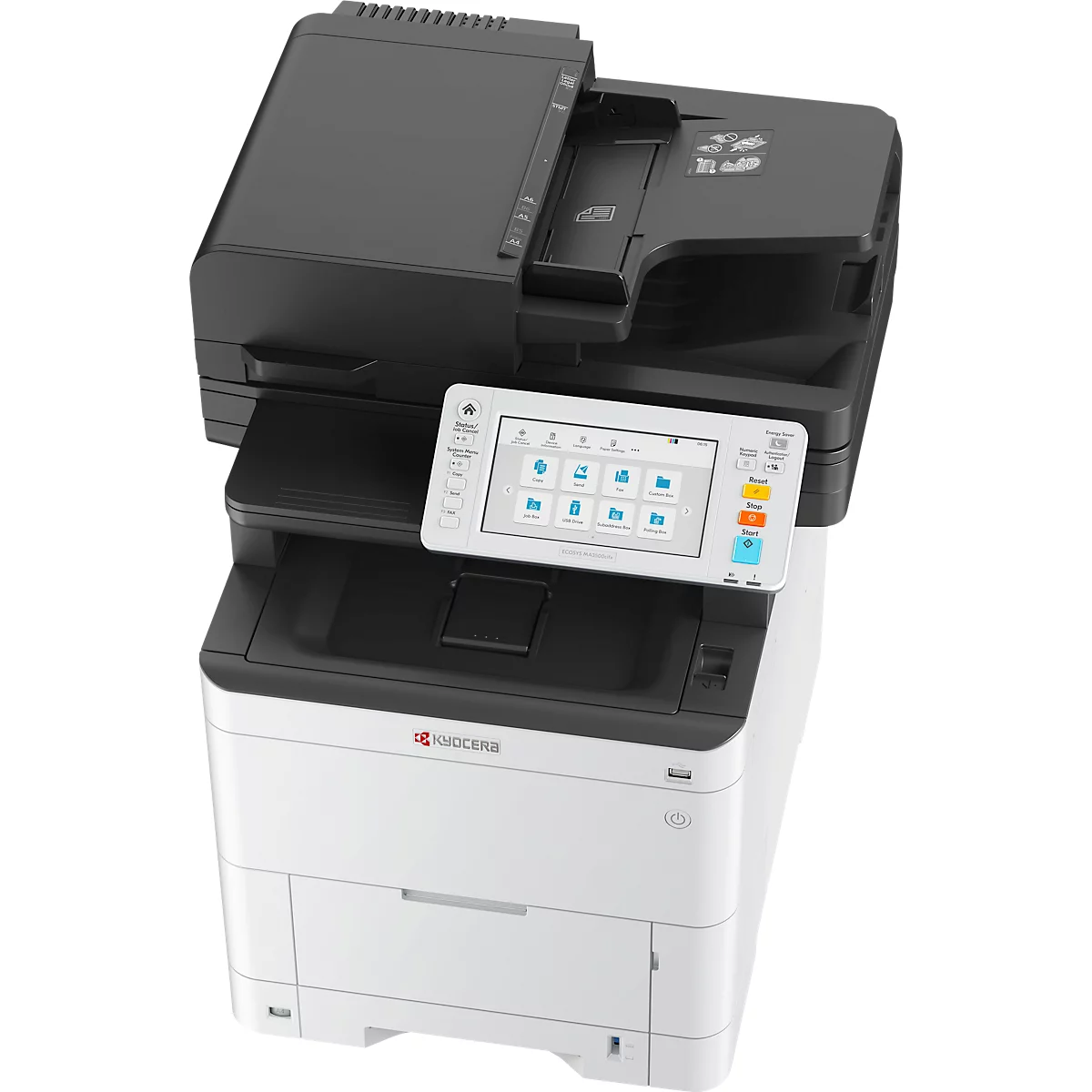 Imprimante multifonction Kyocera ECOSYS MA3500cifx Plus, garantie étendue, copie/numérisation/impression/télécopie, L 480 mm × P 575 mm × H 578 mm, noir et blanc