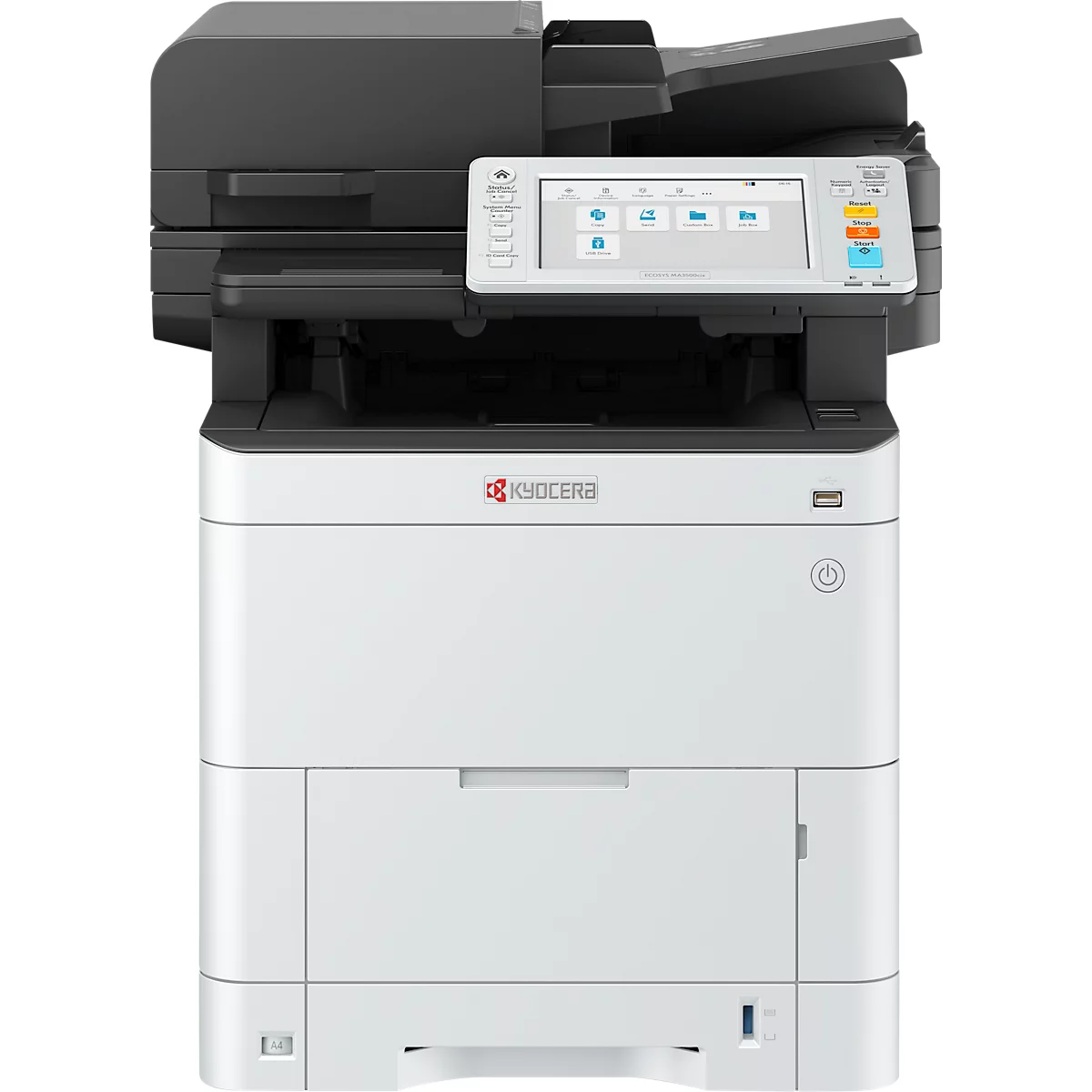 Imprimante multifonction Kyocera ECOSYS MA3500cix Plus, garantie étendue, copie/numérisation/impression, L 480 mm × P 575 mm × H 578 mm, noir et blanc