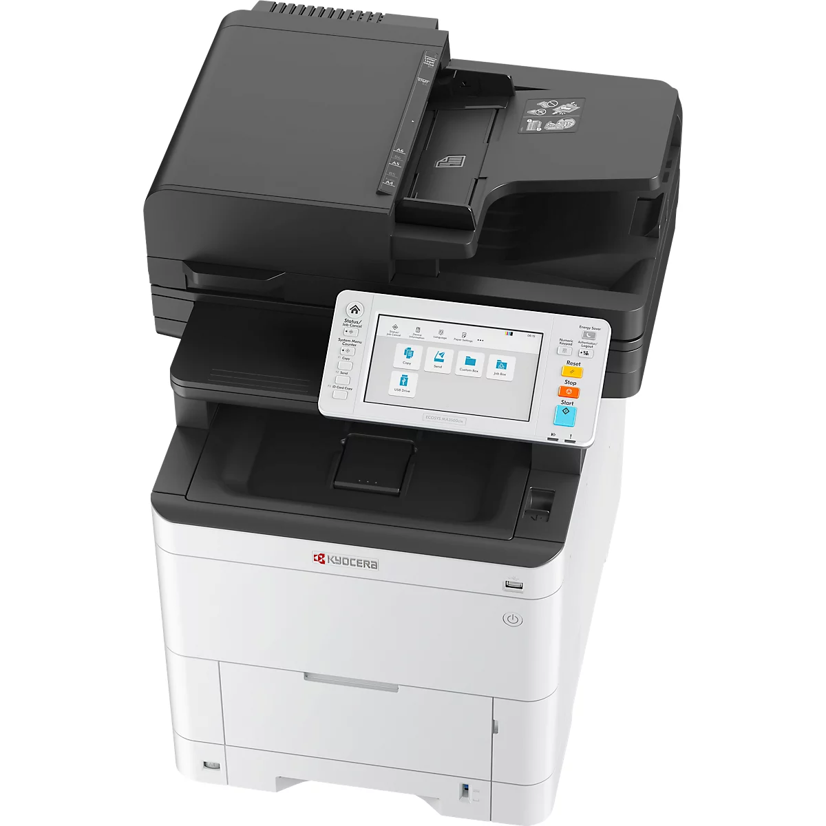 Imprimante multifonction Kyocera ECOSYS MA3500cix Plus, garantie étendue, copie/numérisation/impression, L 480 mm × P 575 mm × H 578 mm, noir et blanc