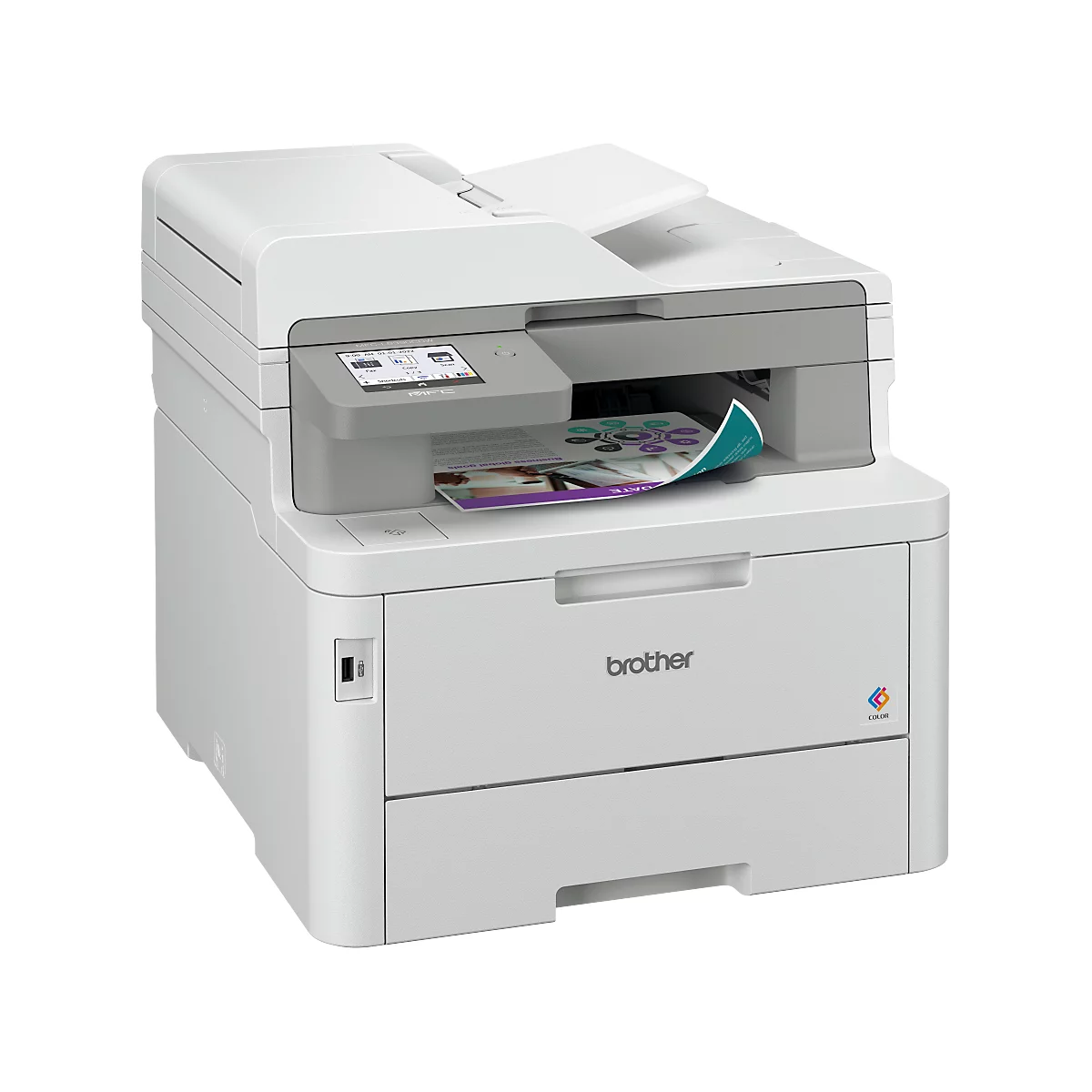 Imprimante multifonction laser couleur Brother MFC-L8390CDW, 4 en 1, USB/LAN/WLAN, recto-verso automatique/impression mobile, jusqu'à A4, toner inclus