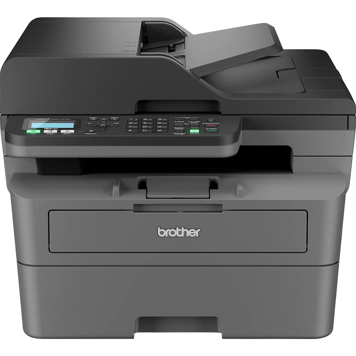 Imprimante multifonction monolaser Brother MFC-L2827DWXL, 4 en 1, USB/LAN/WLAN, recto-verso automatique/impression mobile, jusqu'à A4, 2 toners inclus