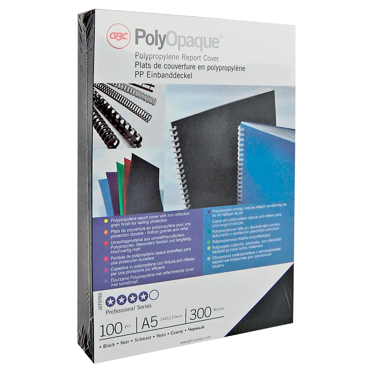 Inbindcovers, PP, voor achterzijde, wit
