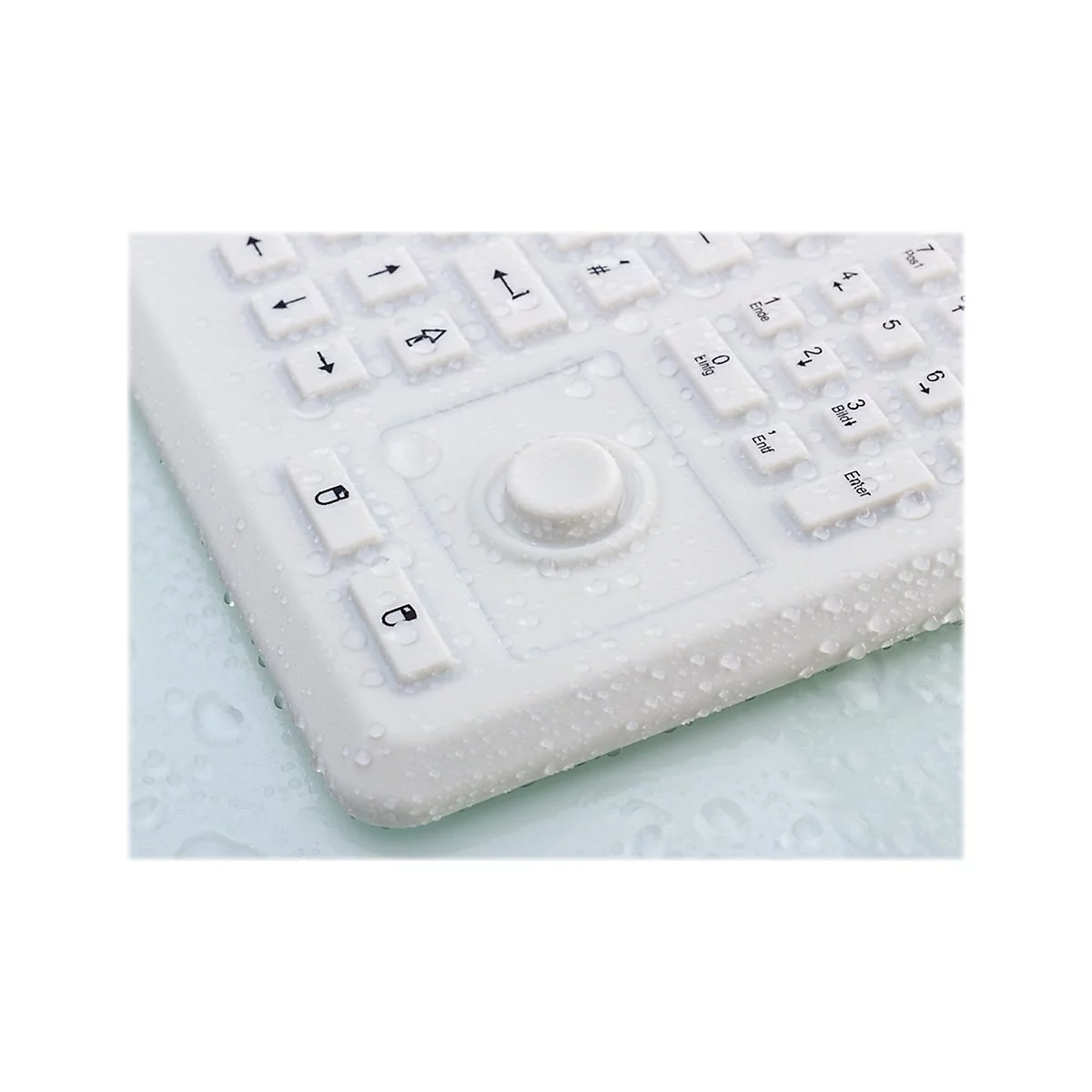 InduKey InduProof Advanced TKG-104-MB-IP68-VESA-GREY - Tastatur - mit Touchpad - USB - USA - Grau