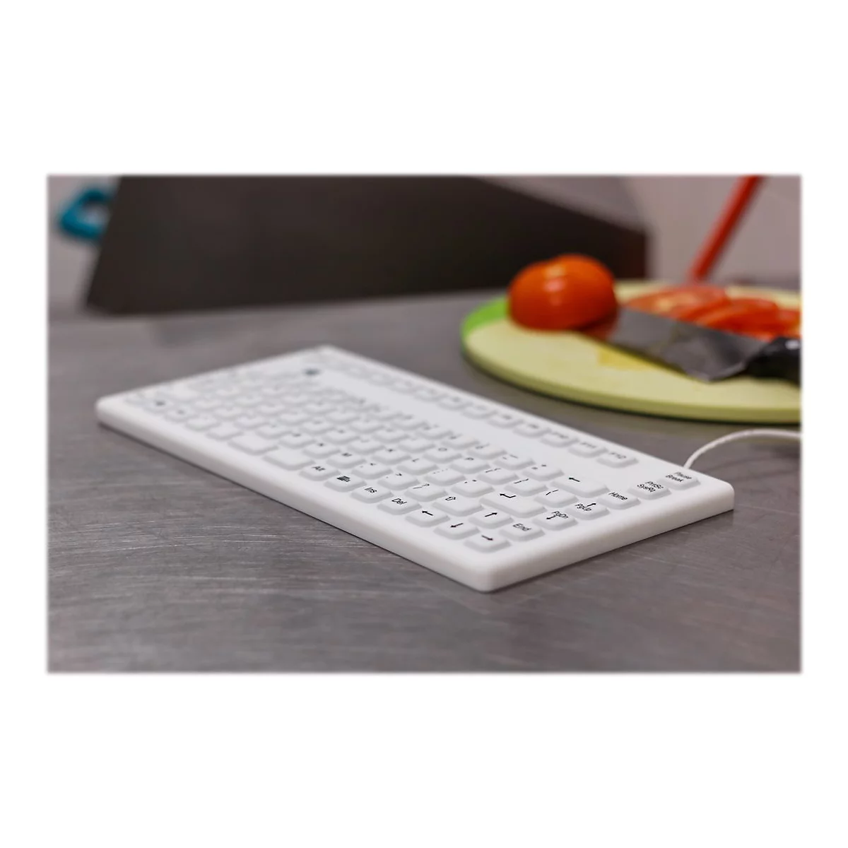 InduKey TKG-086-IP68-WHITE - Tastatur - USB - USA/Europa - weiß