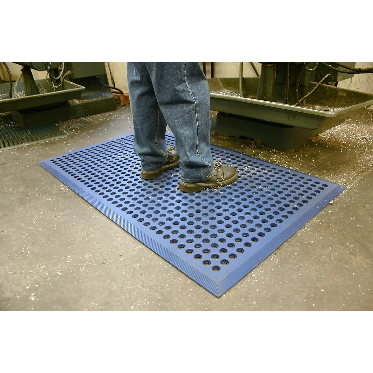 Industriemat Worksafe, oliebestendig, blauw, 900 x 1500 mm