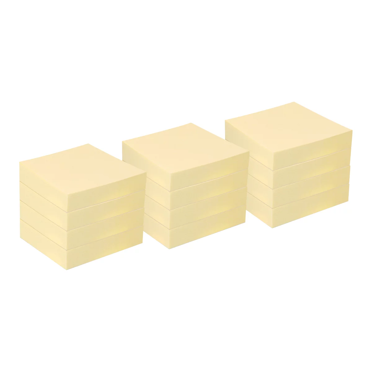 INFO post-its, gerecycled papier, 50 mm x 40 mm, 12 stuks, geel