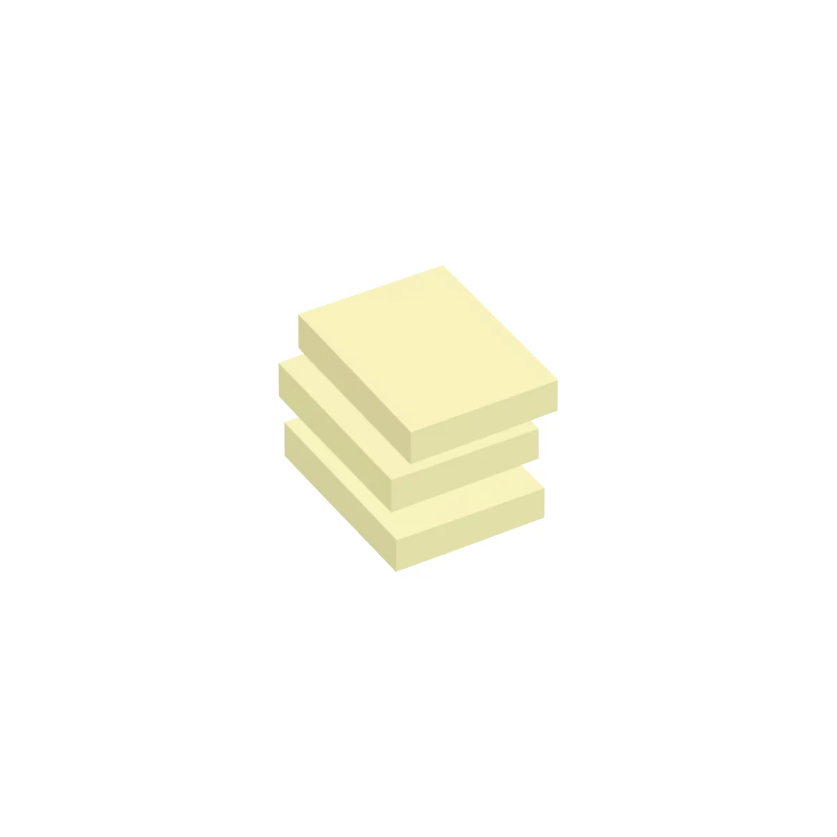 inFO Power Notes Haftnotizen, 50 x 40 mm, 100 Blatt pro Block, 4x 3 Blöcke, blanko, gelb