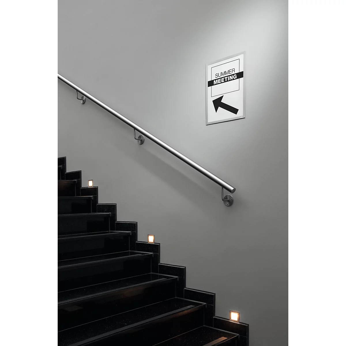 Infolijst DURAFRAME® WALLPAPER, A3, staand en liggend formaat, incl. reserveset, zilver