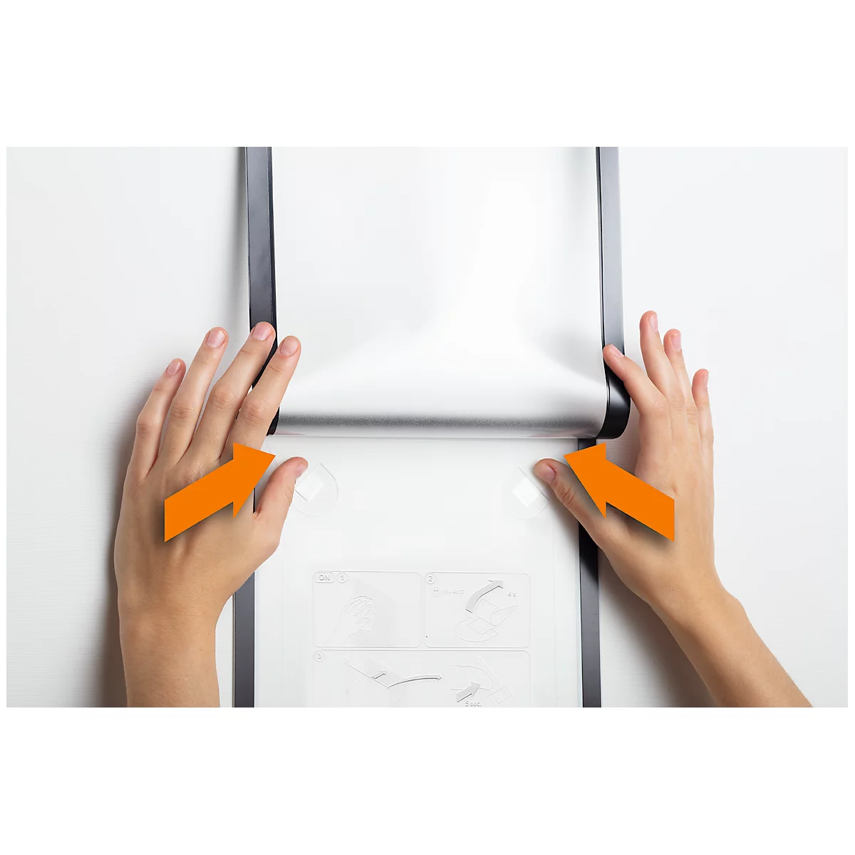 Infolijst DURAFRAME® WALLPAPER, A4, staand en liggend formaat, incl. reserveset, zwart