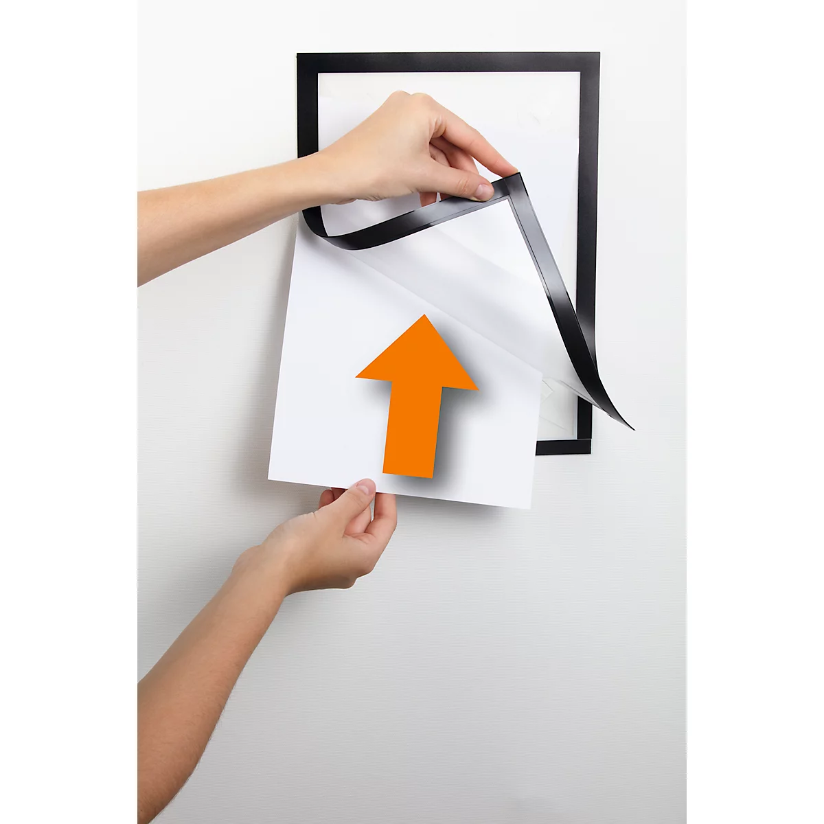 Infolijst DURAFRAME® WALLPAPER, A4, staand en liggend formaat, incl. reserveset, zwart