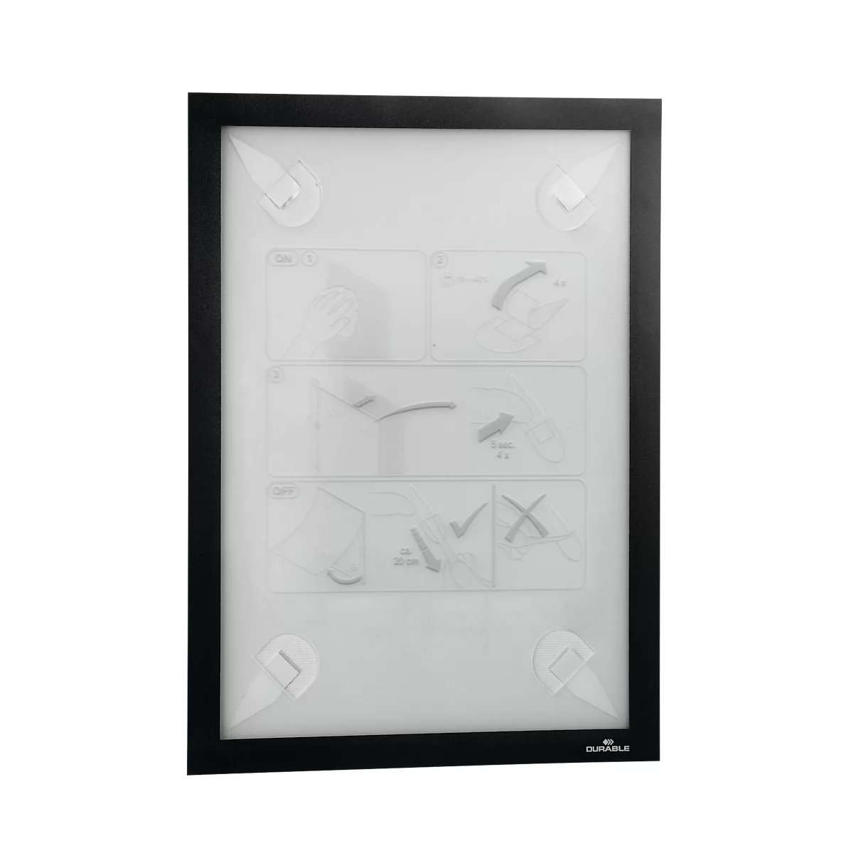 Infolijst DURAFRAME® WALLPAPER, A4, staand en liggend formaat, incl. reserveset, zwart