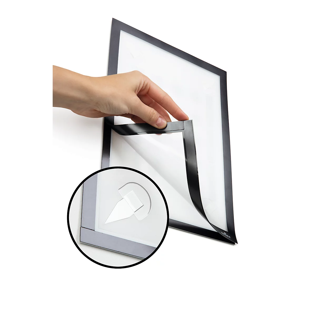 Infolijst DURAFRAME® WALLPAPER, A4, staand en liggend formaat, incl. reserveset, zwart