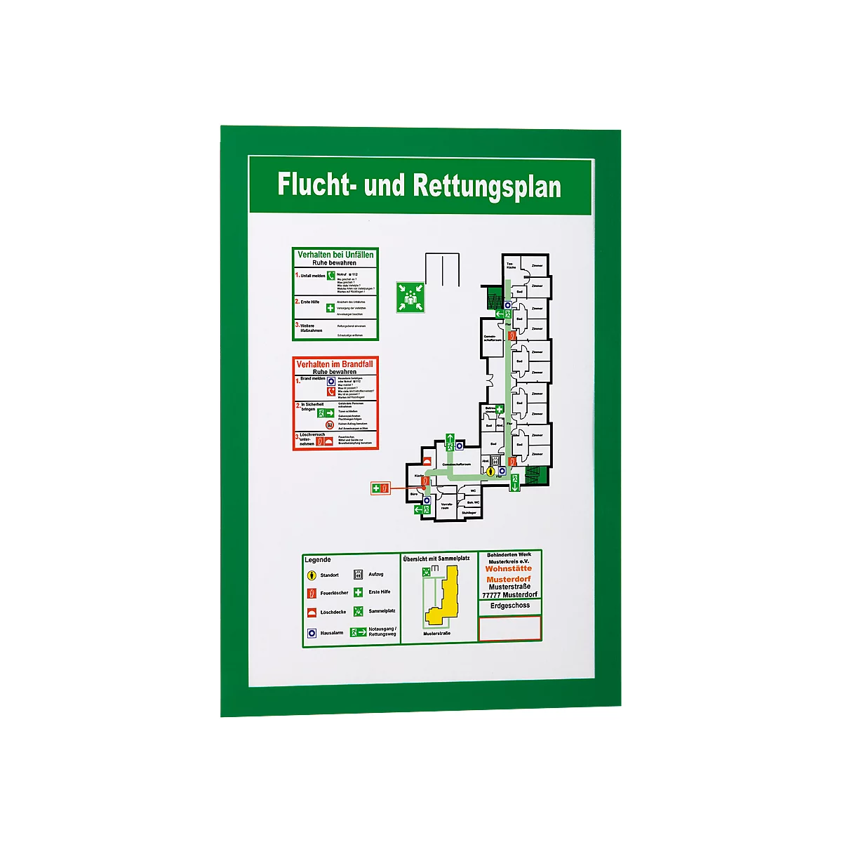 Informatiekader Duraframe - A4 formaat - groen - 2 stuks