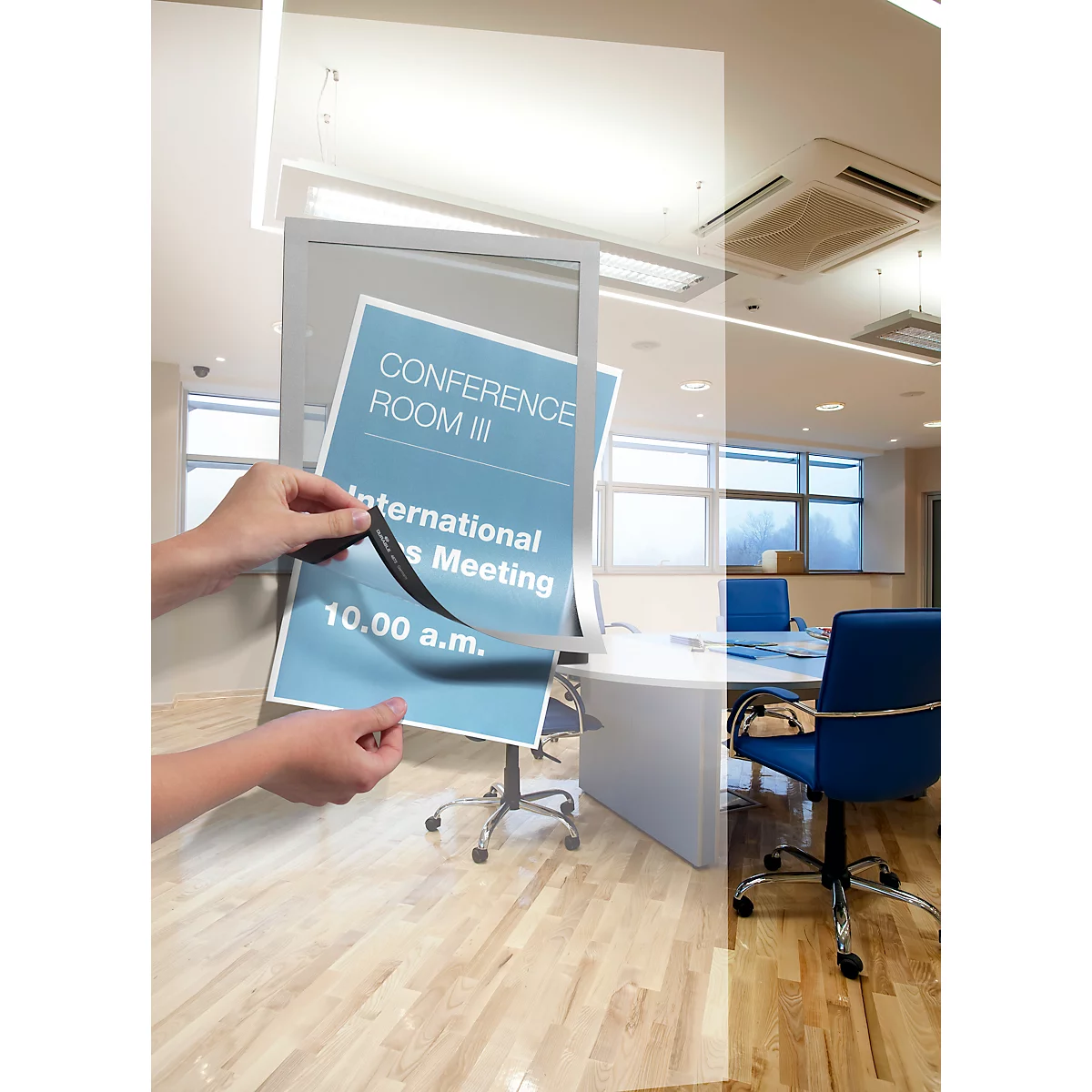 Informatiekader Duraframe - A4 formaat - zilverkleurig - 10 stuks