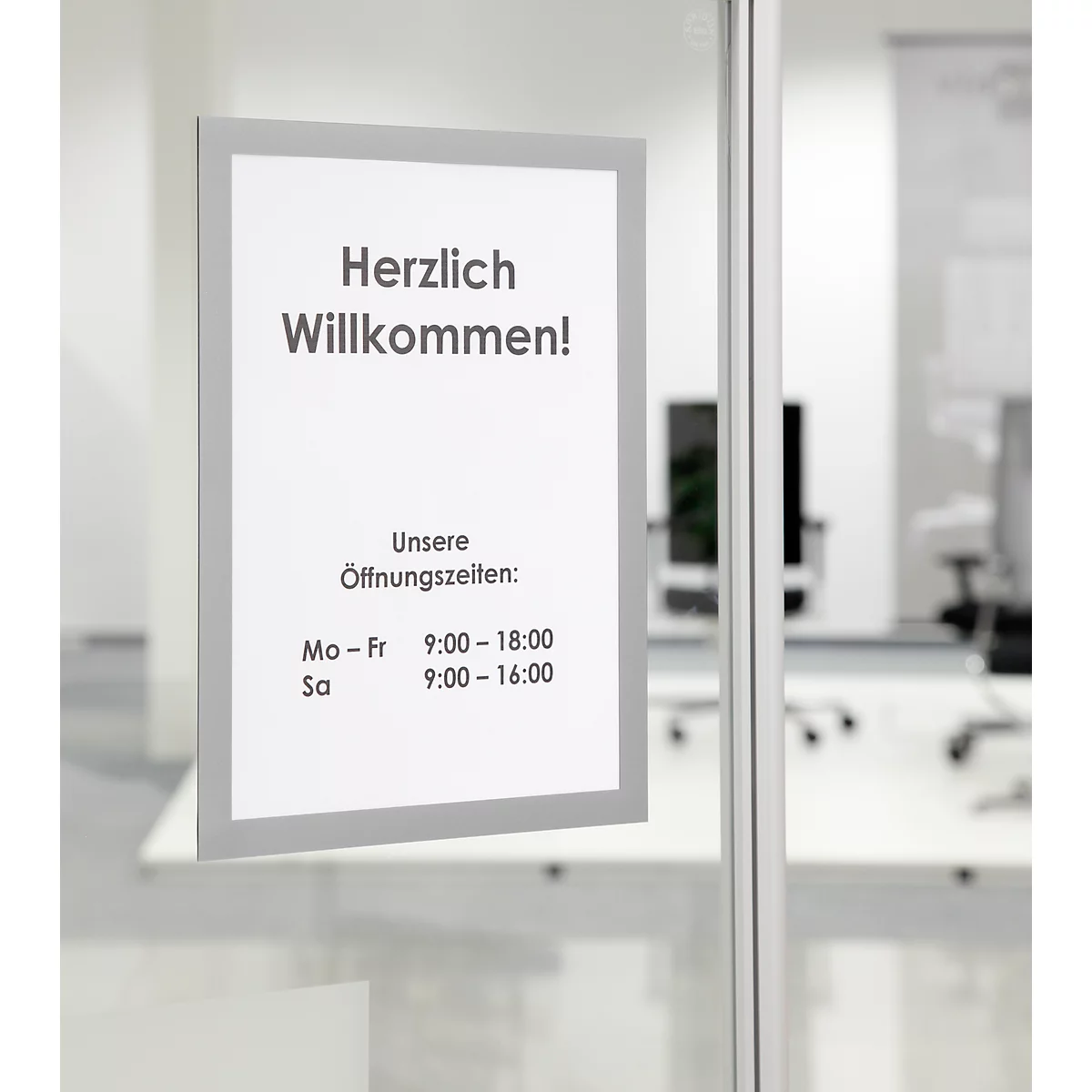 Informatiekader Duraframe - A4 formaat - zilverkleurig - 2 stuks
