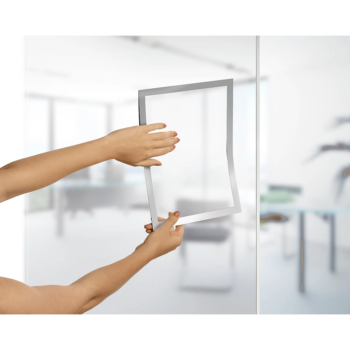 Informatiekader Duraframe - A4 formaat - zilverkleurig - 2 stuks