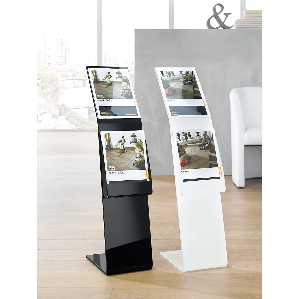 Infostandaard - acryl - B 215 x D 300 x H 910 mm - wit