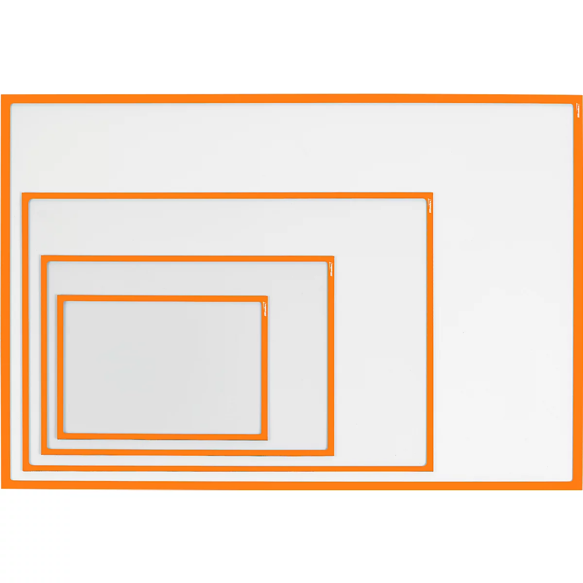 Infotasche, magnetisch, PET-Folie, A3 hoch/quer, orange, 5 Stück