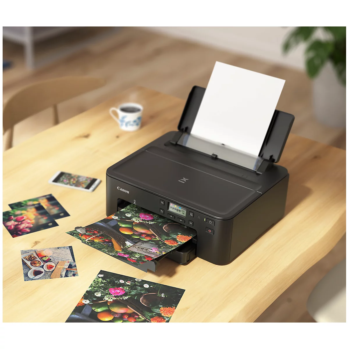 Inkjetprinter Canon PIXMA TS705a, USB/LAN/WLAN, auto duplex/mobiel printen, tot A4, incl. 5 CMYK-cartridges, zwart