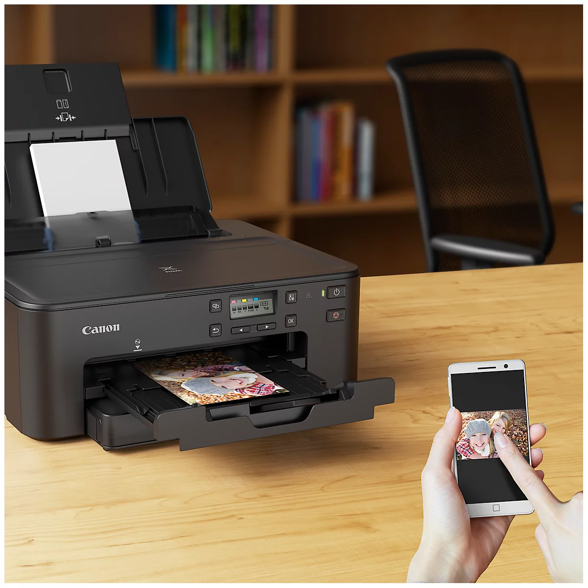 Inkjetprinter Canon PIXMA TS705a, USB/LAN/WLAN, auto duplex/mobiel printen, tot A4, incl. 5 CMYK-cartridges, zwart