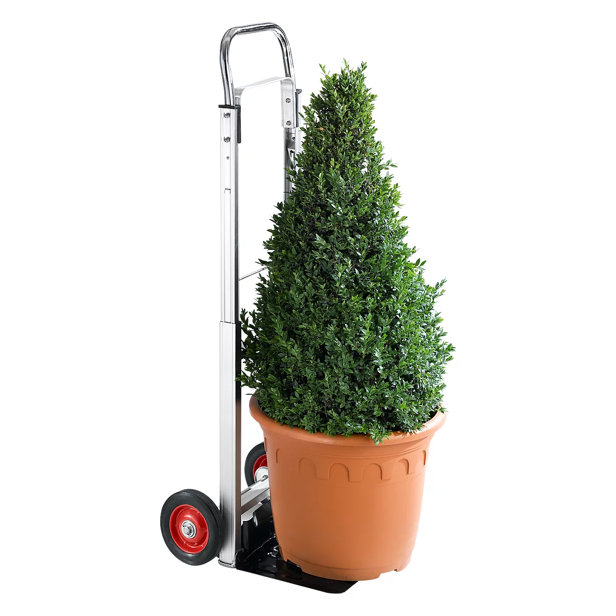 Inklapbare aluminium steekwagen - met massief rubber banden - draagvermogen 80 kg
