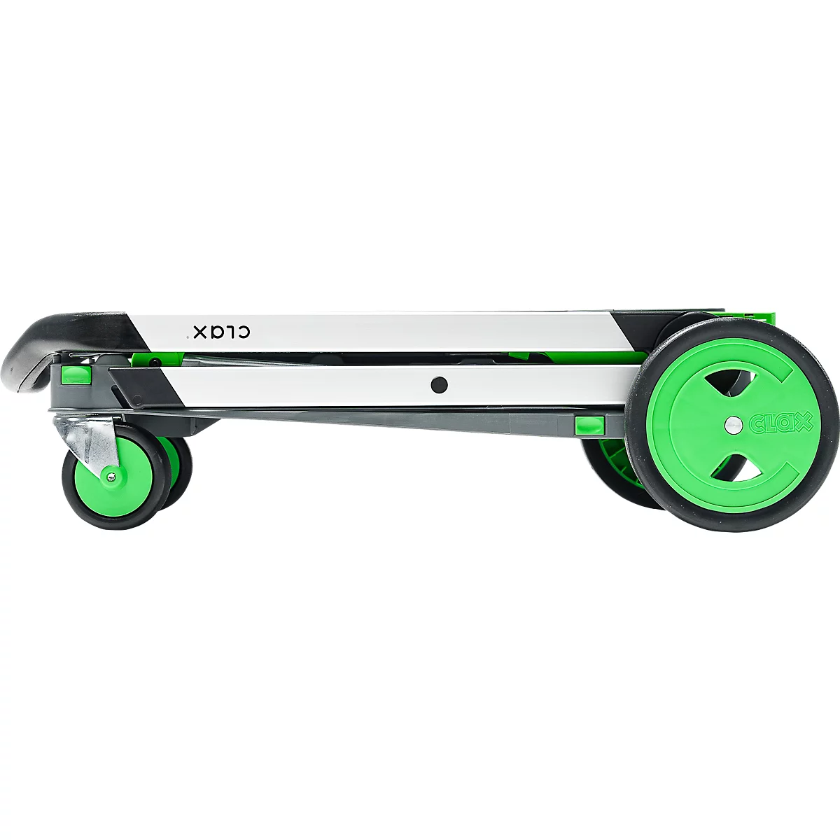 Inklapbare trolley CLAX®- met vouwkrat - 46 L - grijs/groen