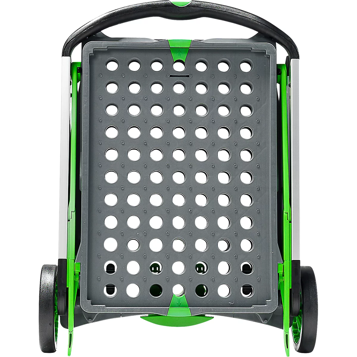 Inklapbare trolley CLAX®- met vouwkrat - 46 L - grijs/groen