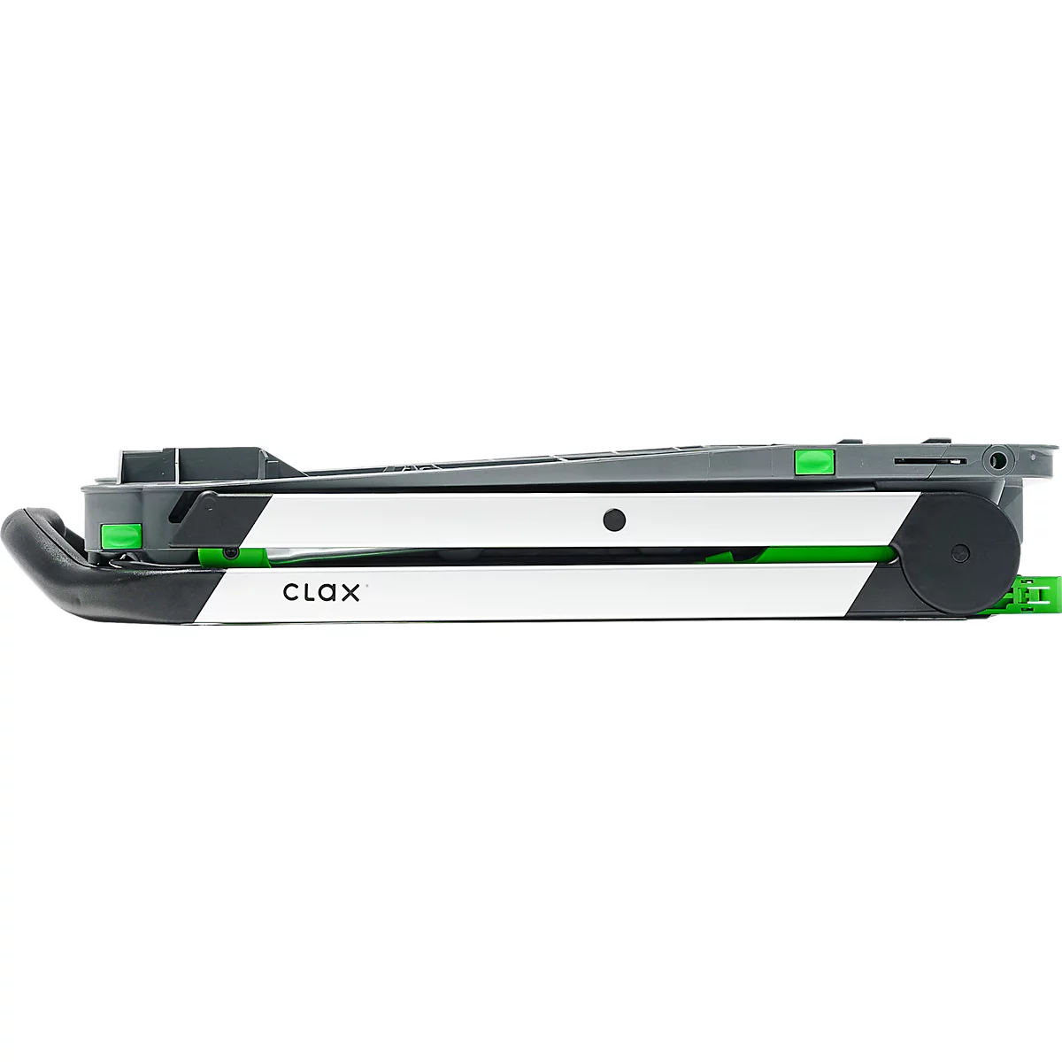 Inklapbare trolley CLAX®- met vouwkrat - 46 L - grijs/groen