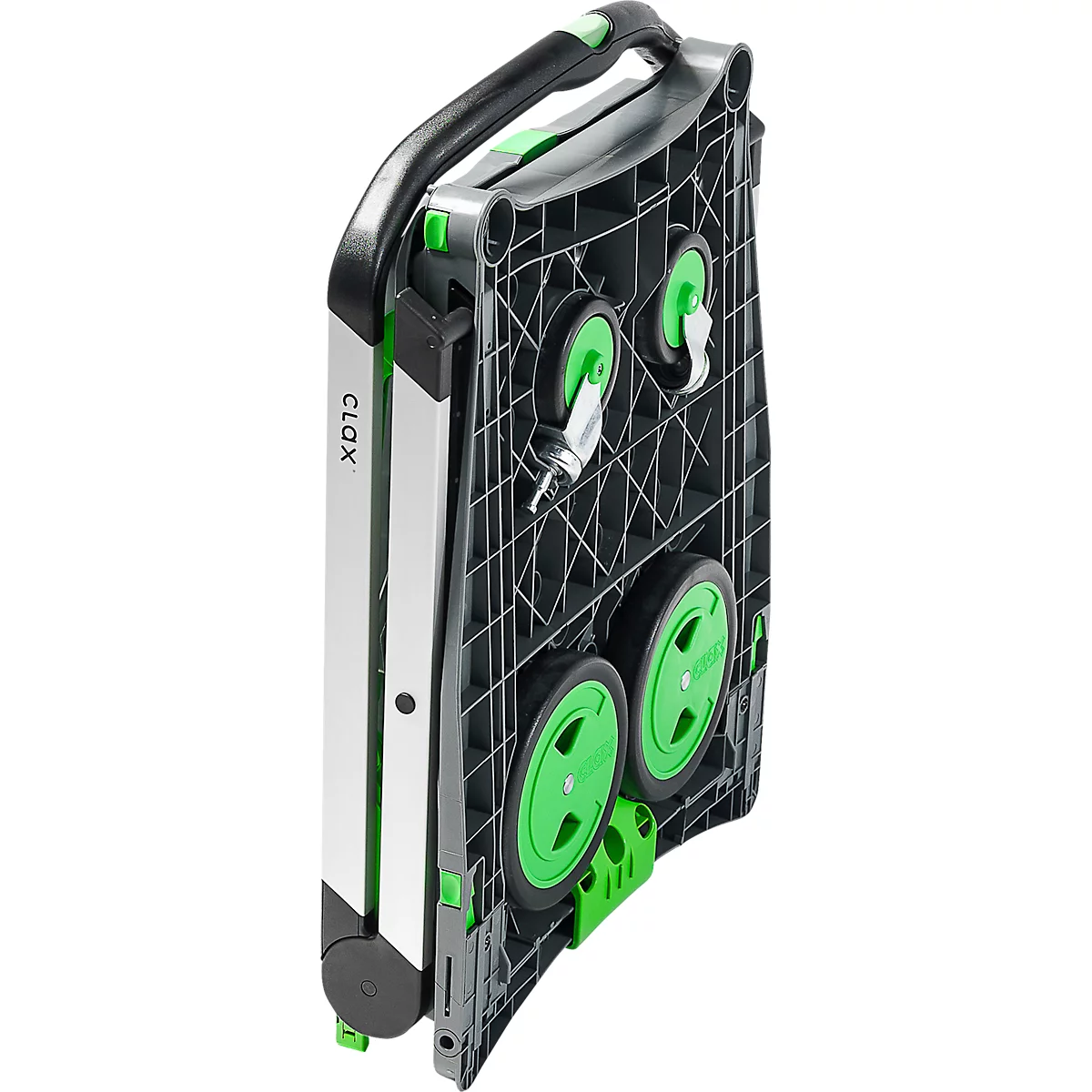 Inklapbare trolley CLAX®- met vouwkrat - 46 L - grijs/groen