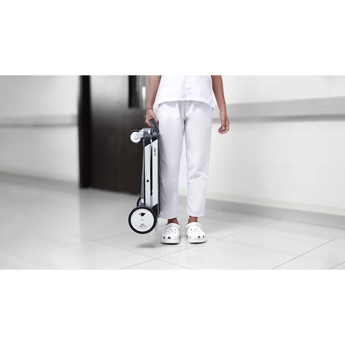 Inklapbare trolley CLAX®- met vouwkrat - 46 L - grijs