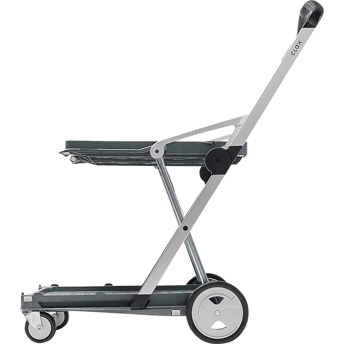 Inklapbare trolley CLAX®- met vouwkrat - 46 L - grijs