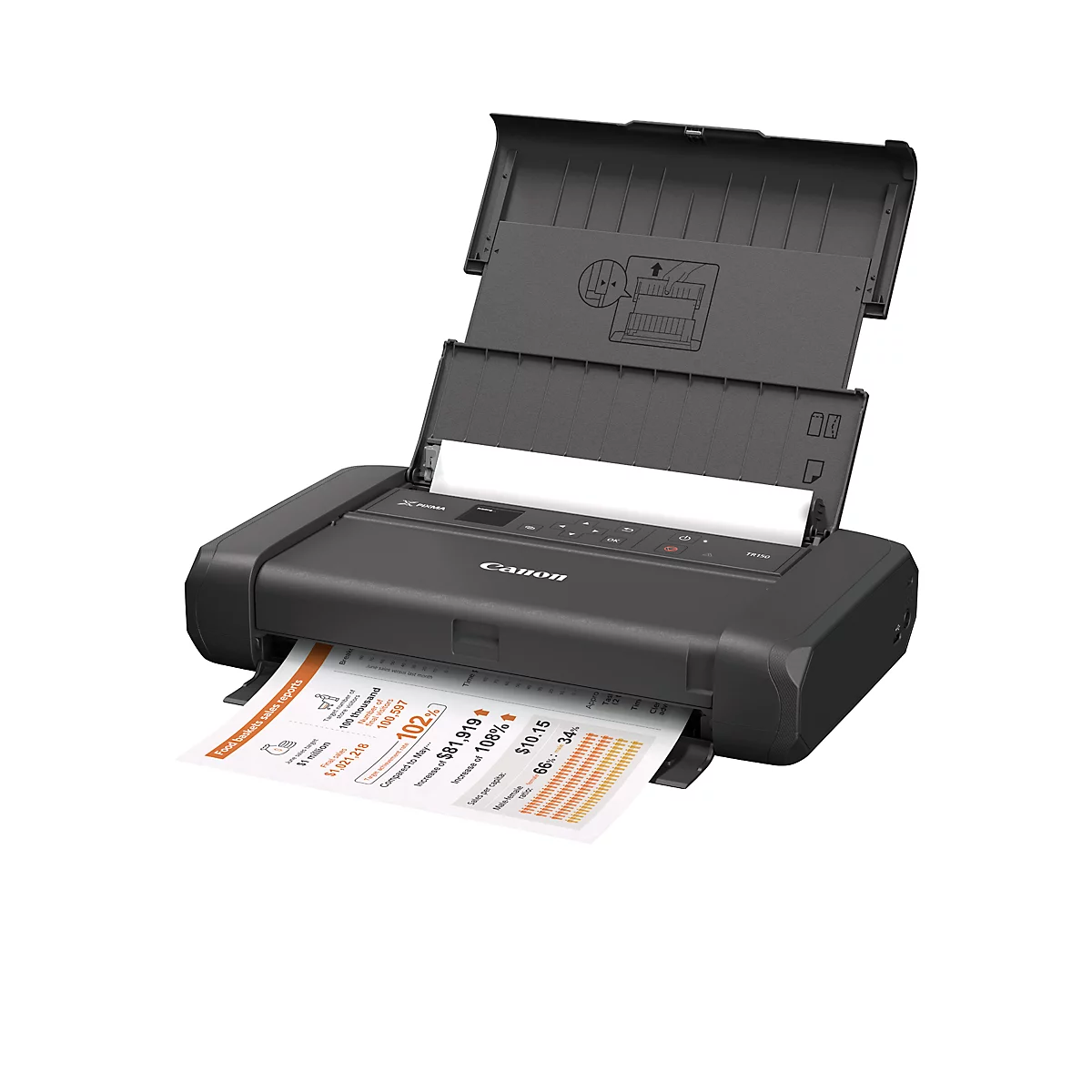 Inktjetprinter Canon PIXMA TR150, mobiel, tot A4, WLAN-print, zwart/wit en kleur