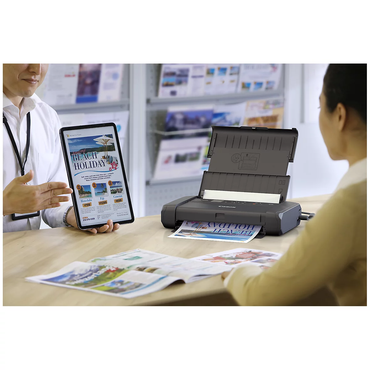 Inktjetprinter Canon PIXMA TR150, mobiel, tot A4, WLAN-print, zwart/wit en kleur