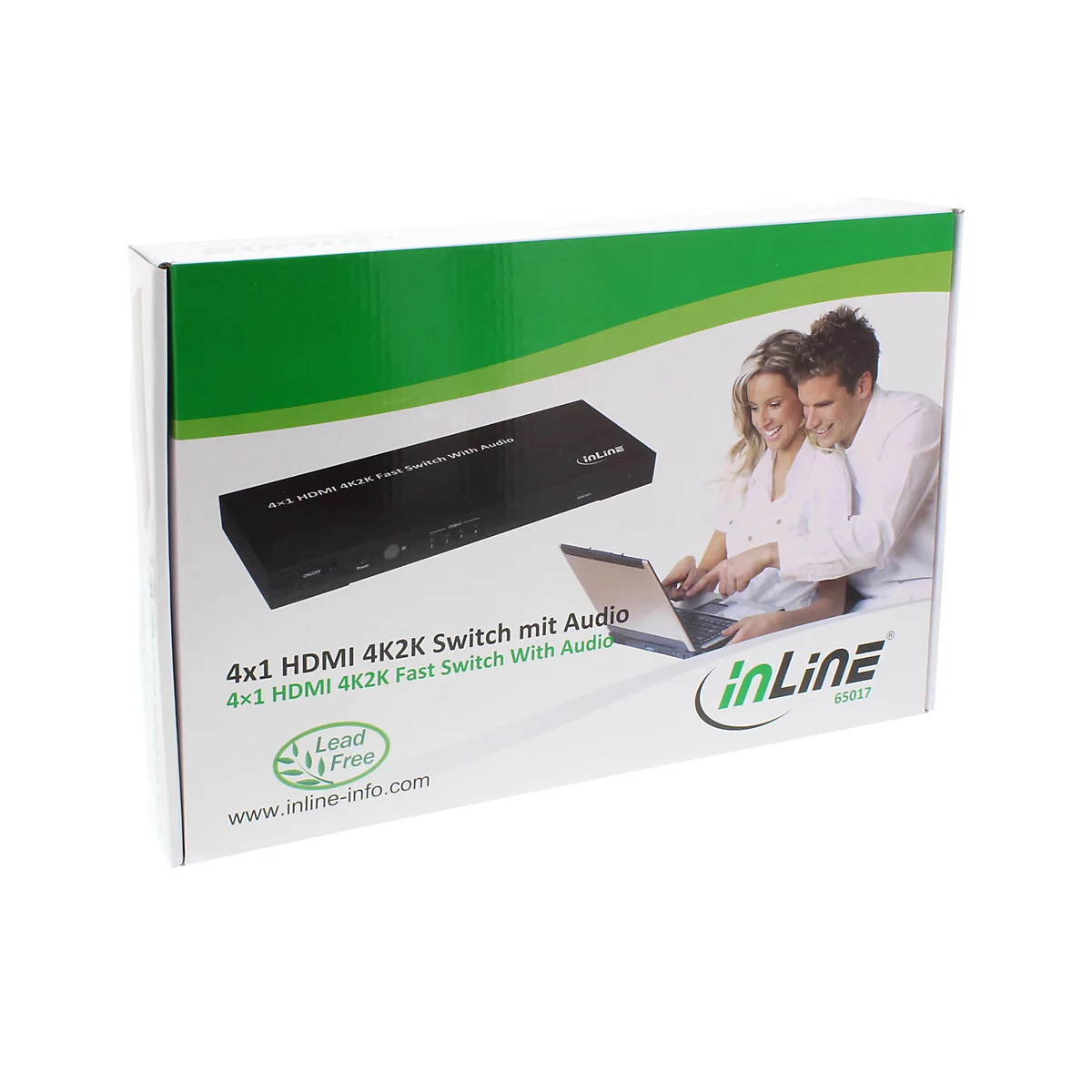 InLine 4x1 HDMI Fast Switch with Audio - Video/Audio-Schalter - 4 x HDMI - Desktop