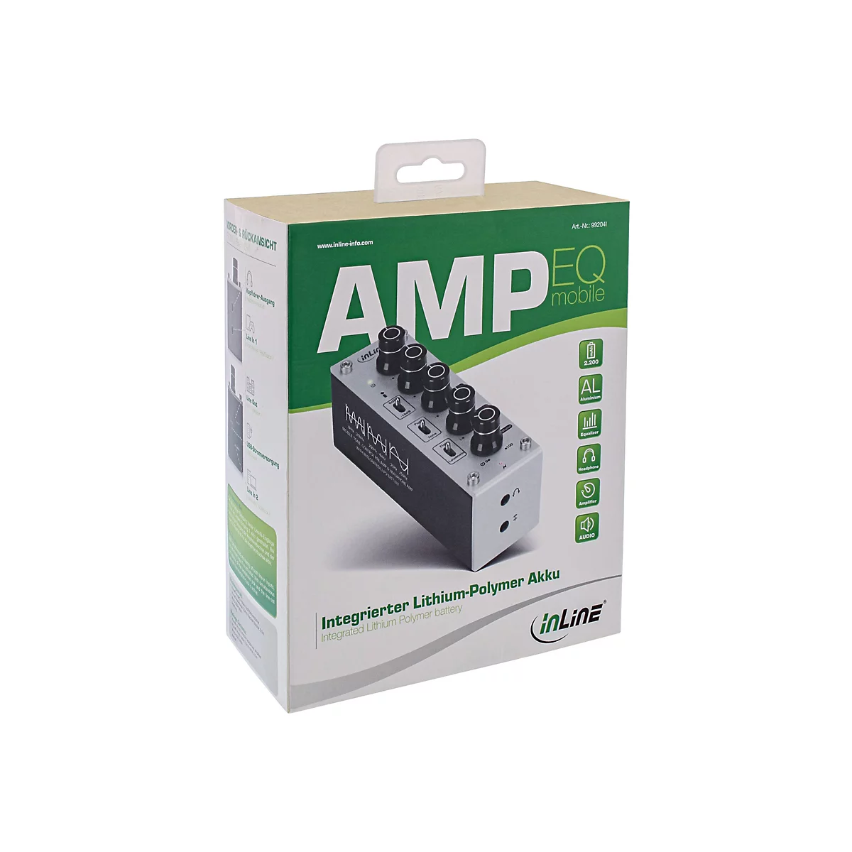 InLine AmpEQ Mobile - Kopfhörer-Verstärker + Ausgleicher - 270 mW