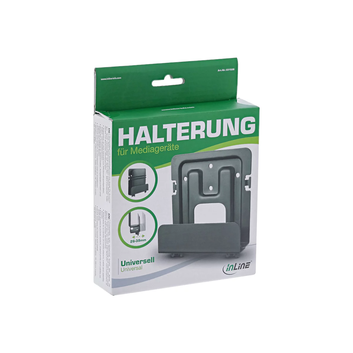 InLine - Befestigungskit (Halter) - für Streaming-Box - Schwarz