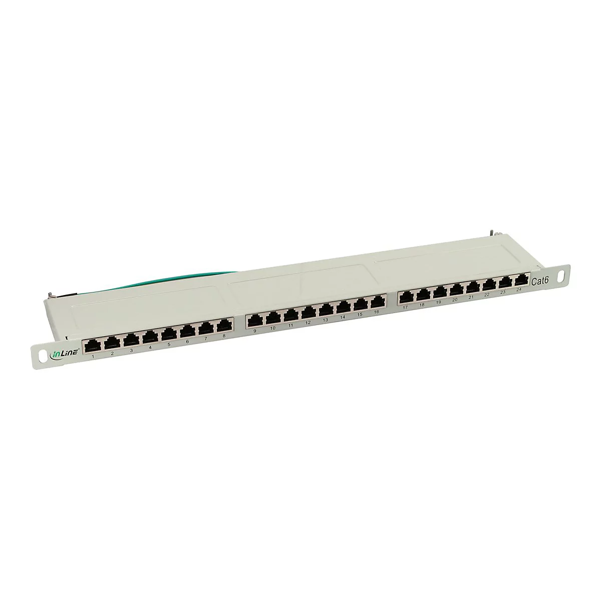 InLine - Patch Panel - CAT 6 - RJ-45 X 24 - Hellgrau, RAL 7035 - 0.5U